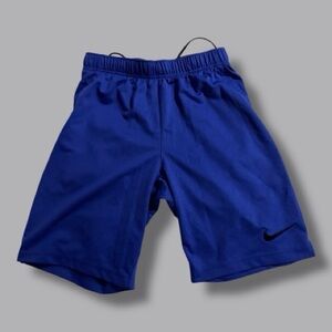 Nike Dri-Fit Mens Hybrid Training Blue Athletic Shorts Drawstring S